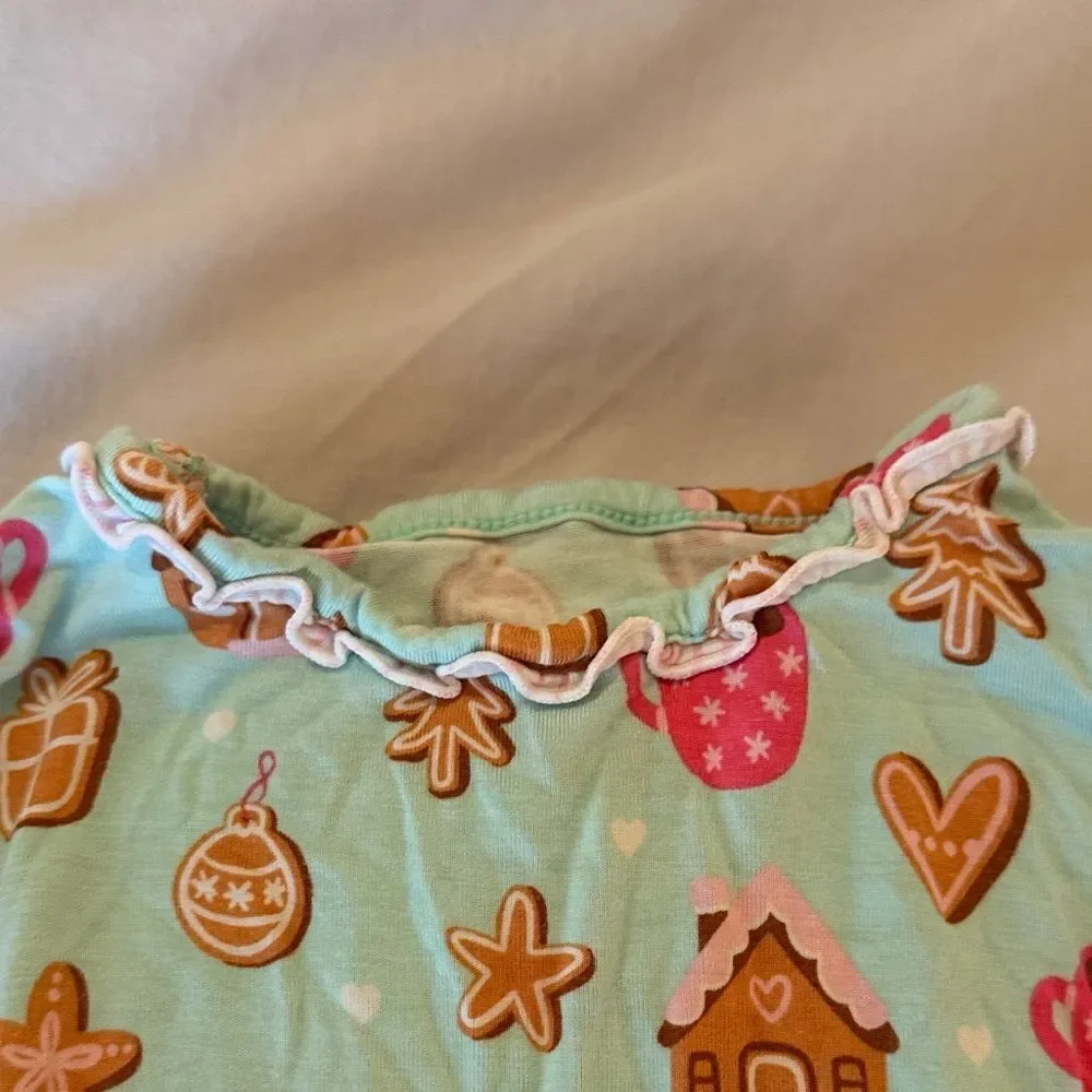 Ruffle Butts Gingerbread and Hot Chocolate Long Sleeve PJ Set